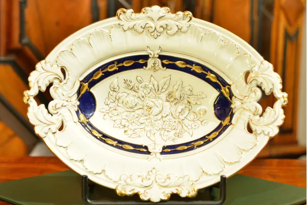 DEKORACYJNA PATERA MIŚNIA MEISSEN ok. 1900r