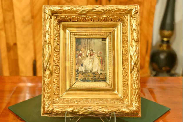 OBRAZ - OLEJ NA DESCE - CHRZEST - WG F.H. KEAMMERERA ok. 1890r